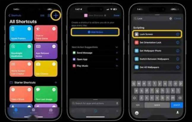 民勤苹果14锁屏维修店分享iPhone14升级iOS16.4后如何创建锁屏快捷方式 