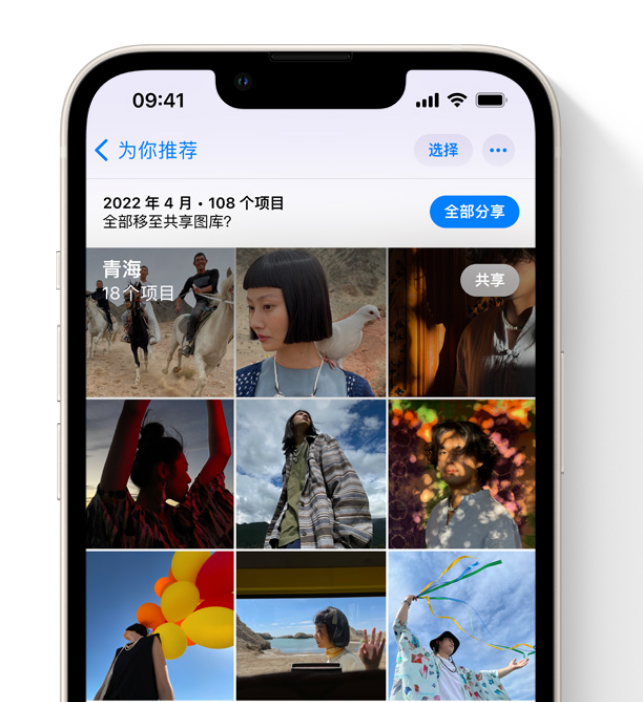 民勤苹果维修网点分享在 iPhone 上使用共享图库 